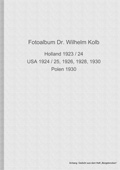 Wilhelm Kolb - Fotobuch 1923-1930