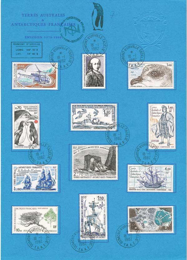 Briefmarken Terres Australes - Dumont d’ Urville, 1982