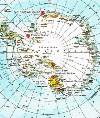 Antarktis, Aeromagnetik über dem Nord-Viktoria-Land