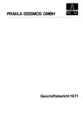 PRAKLA-SEISMOS GMBH - Geschäftsbericht 1971